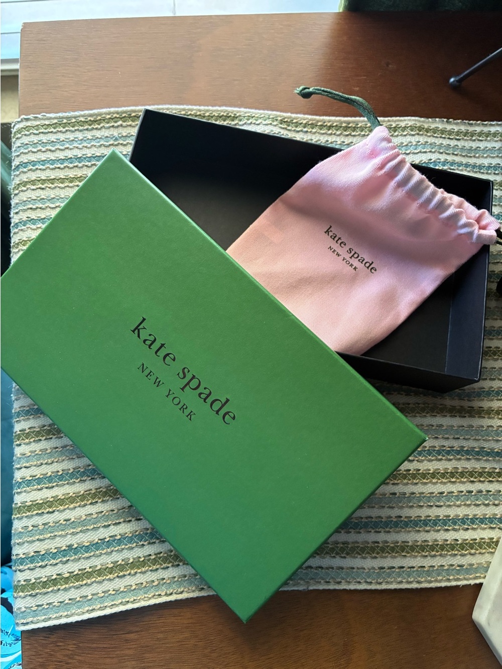 Kate Spade New York gift storage box used for small accessories